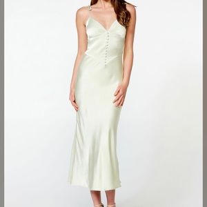 NWT Bardot Pistachio Zelda Slip Dress